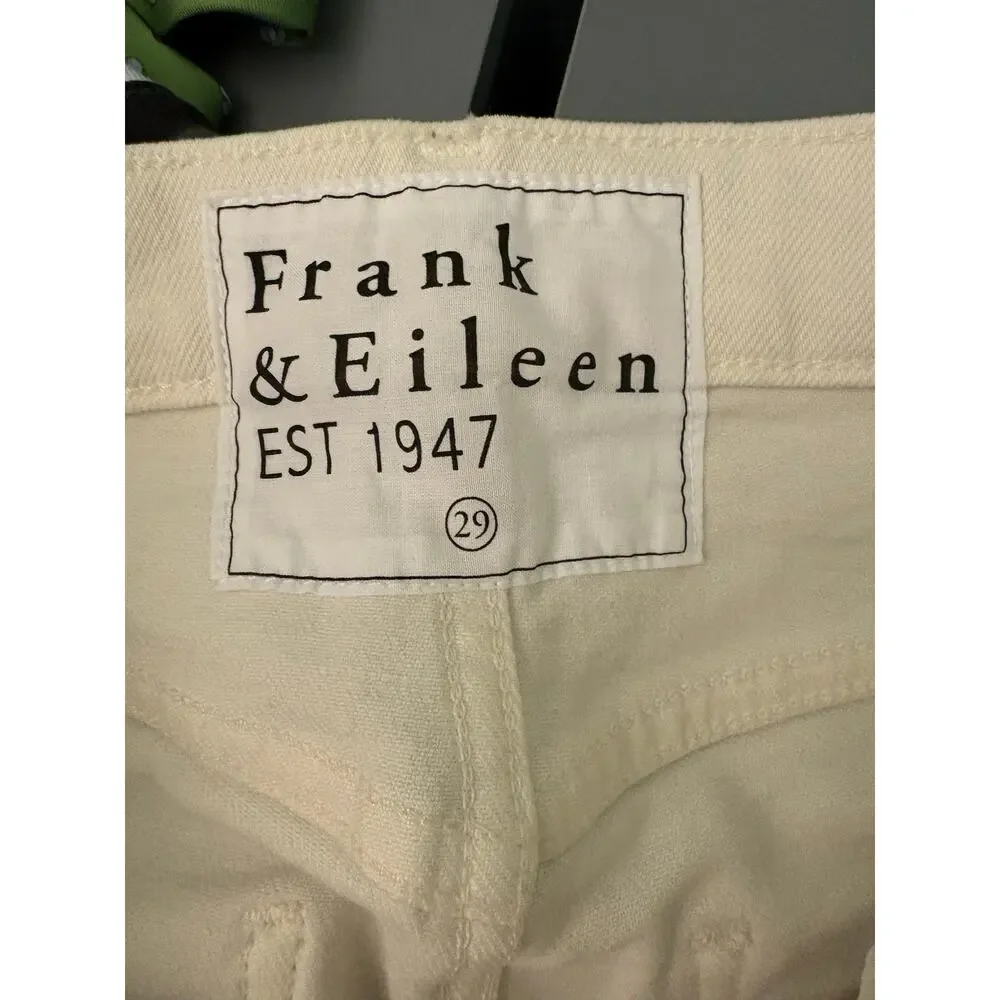 Frank & Eileen White Monaghan Frayed Hem Jeans Size 29 - Picture 2 of 9